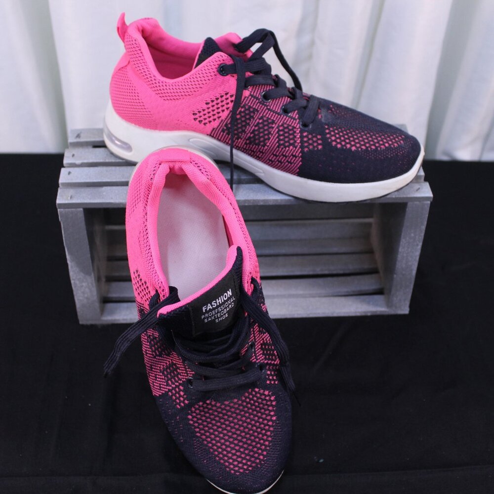 Women's Athletic Shoes - Pink and Black
